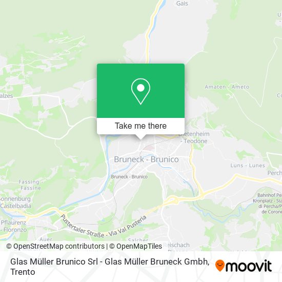 Glas Müller Brunico Srl - Glas Müller Bruneck Gmbh map