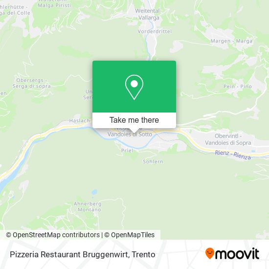 Pizzeria Restaurant Bruggenwirt map