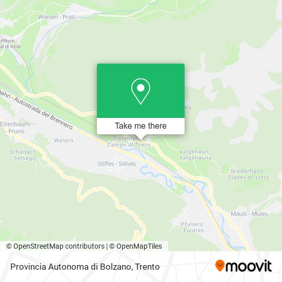 Provincia Autonoma di Bolzano map