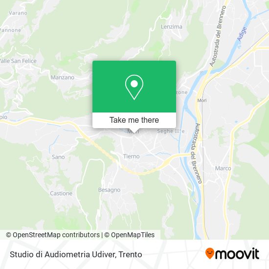 Studio di Audiometria Udiver map