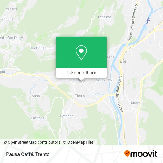 Pausa Caffé map