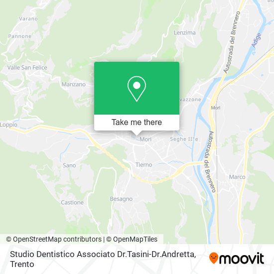 Studio Dentistico Associato Dr.Tasini-Dr.Andretta map