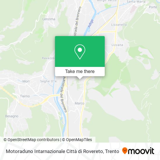 Motoraduno Intarnazionale Città di Rovereto map