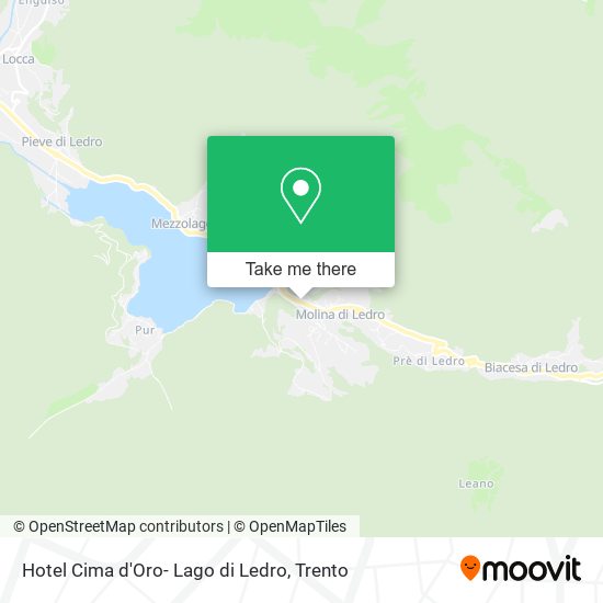 Hotel Cima d'Oro- Lago di Ledro map