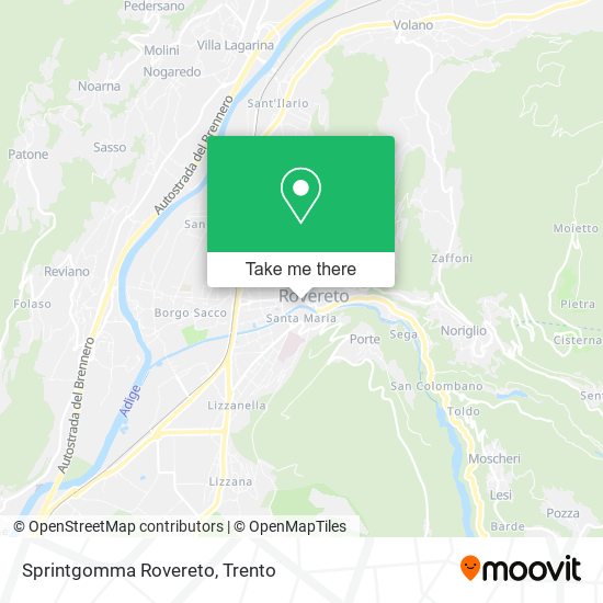 Sprintgomma Rovereto map