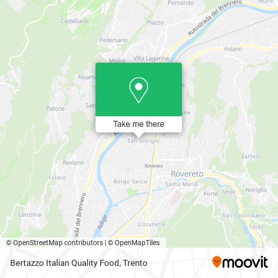 Bertazzo Italian Quality Food map