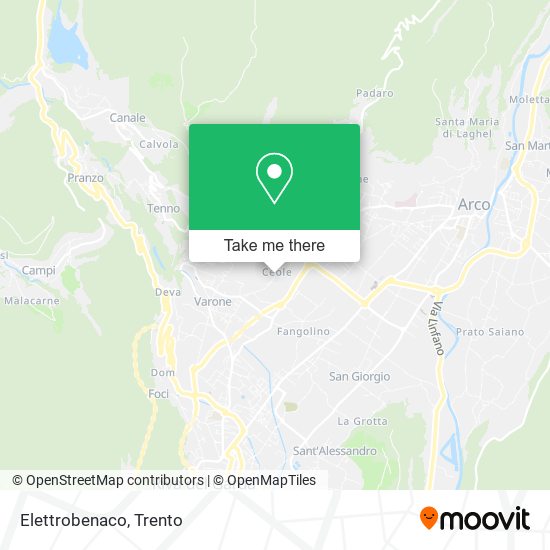 Elettrobenaco map