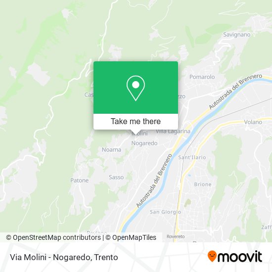 Via Molini - Nogaredo map