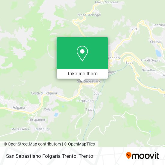 San Sebastiano Folgaria Trento map