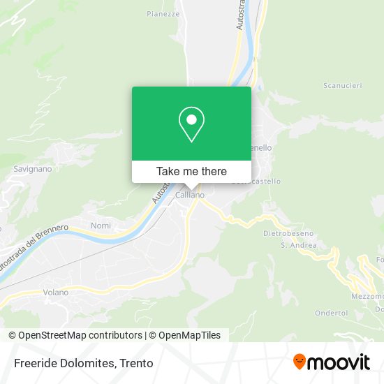 Freeride Dolomites map