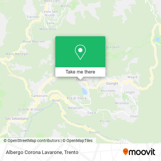 Albergo Corona Lavarone map