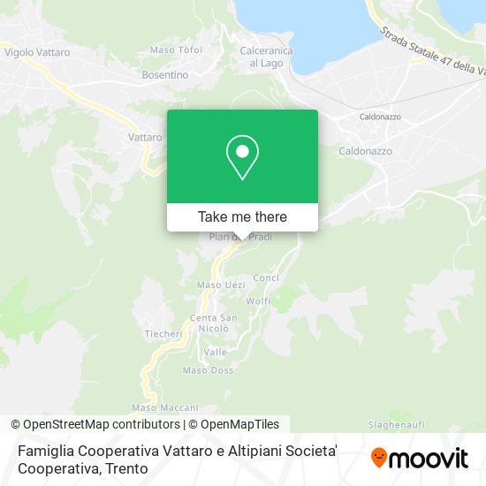 Famiglia Cooperativa Vattaro e Altipiani Societa' Cooperativa map