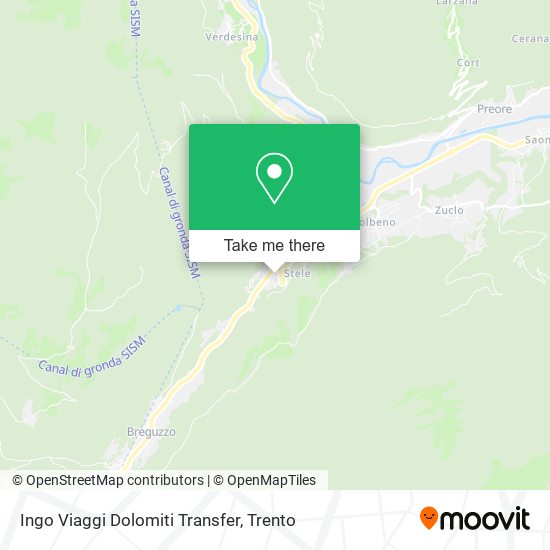 Ingo Viaggi Dolomiti Transfer map