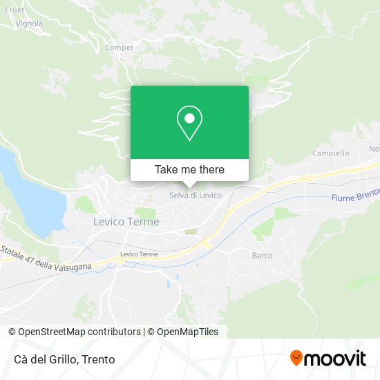 Cà del Grillo map
