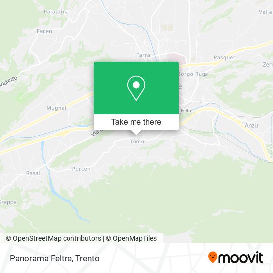 Panorama Feltre map
