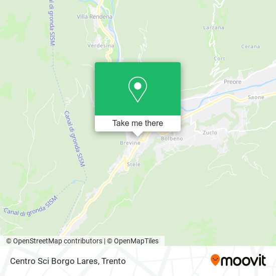 Centro Sci Borgo Lares map