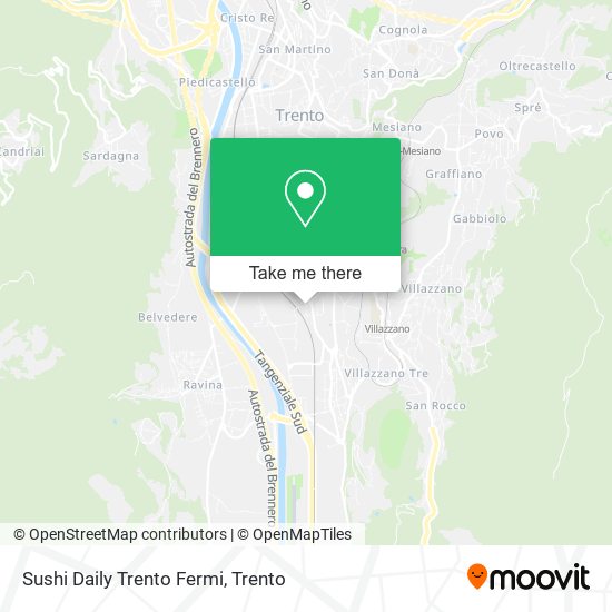 Sushi Daily Trento Fermi map