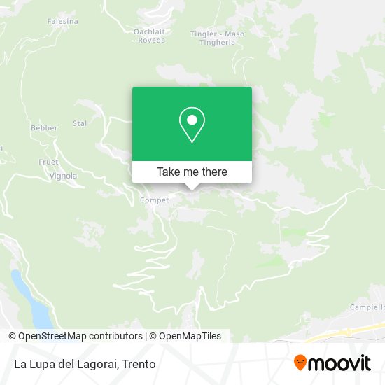 La Lupa del Lagorai map