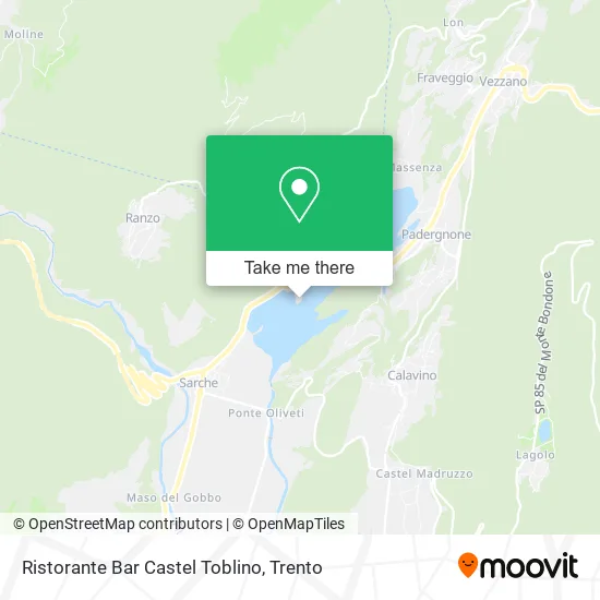 Castel Toblino Restaurant Bar map