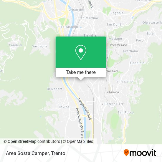 Area Sosta Camper map