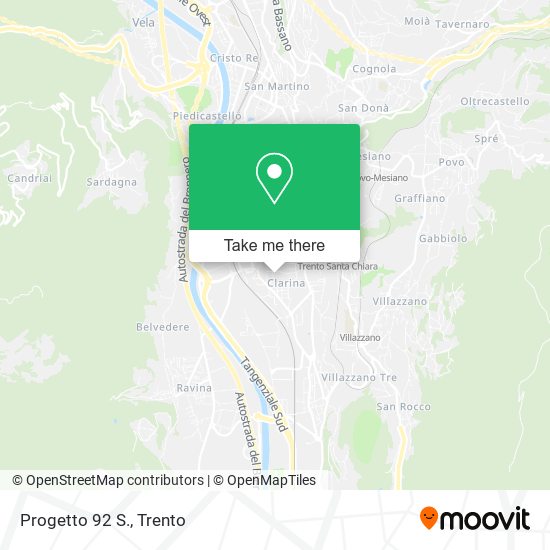 Progetto 92 S. map