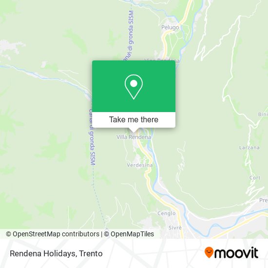 Rendena Holidays map