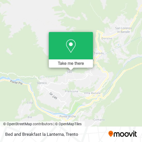 Bed and Breakfast la Lanterna map