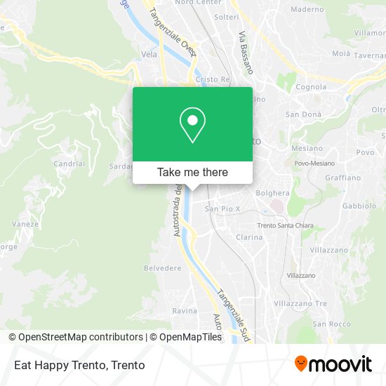 Eat Happy Trento map