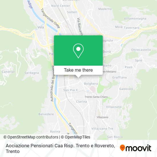 Aociazione Pensionati Caa Risp. Trento e Rovereto map