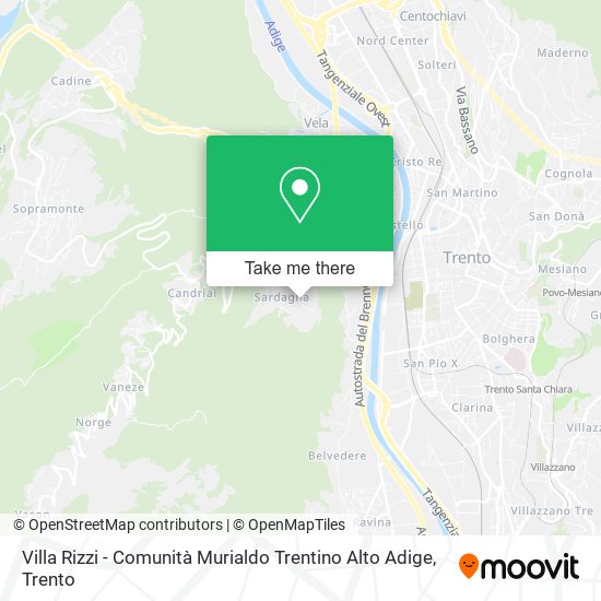 Villa Rizzi - Comunità Murialdo Trentino Alto Adige map