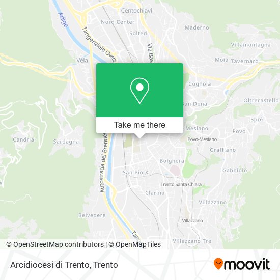 Arcidiocesi di Trento map