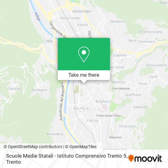 Scuole Medie Statali - Istituto Comprensivo Trento 5 map