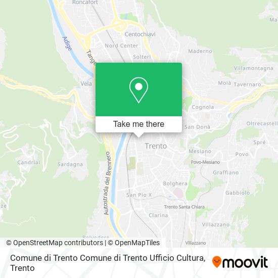 Comune di Trento Comune di Trento Ufficio Cultura map