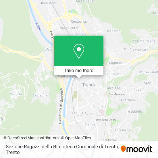 Sezione Ragazzi della Biblioteca Comunale di Trento map