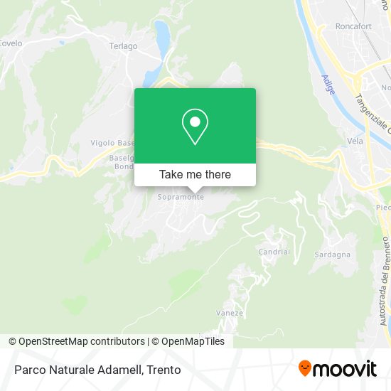 Parco Naturale Adamell map