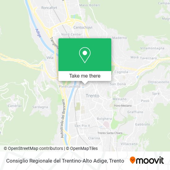 Consiglio Regionale del Trentino-Alto Adige map