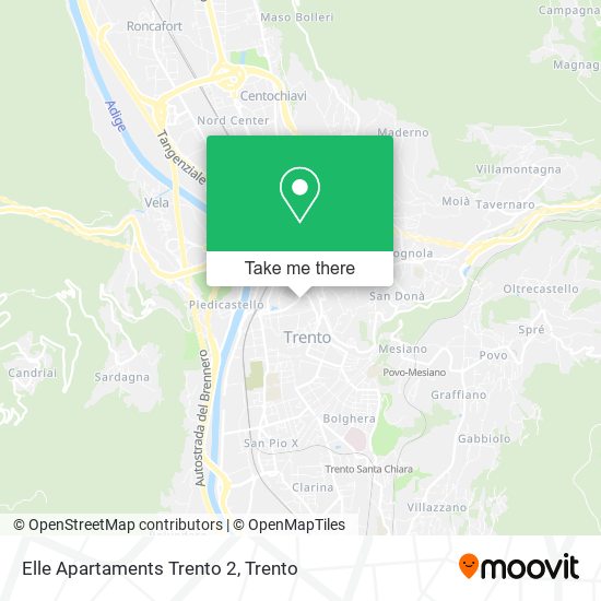 Elle Apartaments Trento 2 map