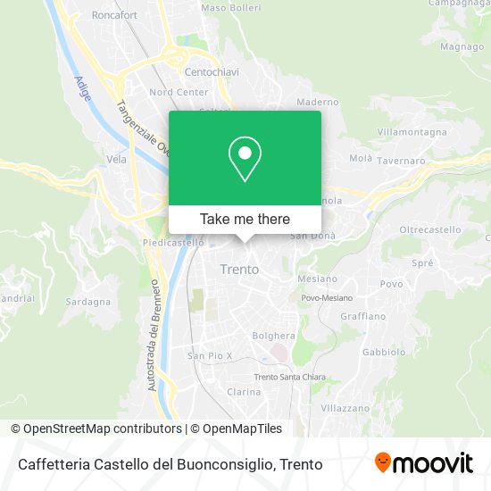 Caffetteria Castello del Buonconsiglio map