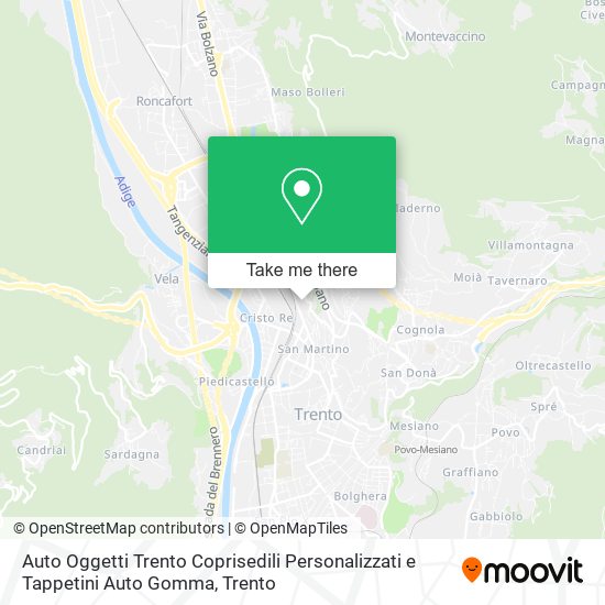 Auto Oggetti Trento Coprisedili Personalizzati e Tappetini Auto Gomma map