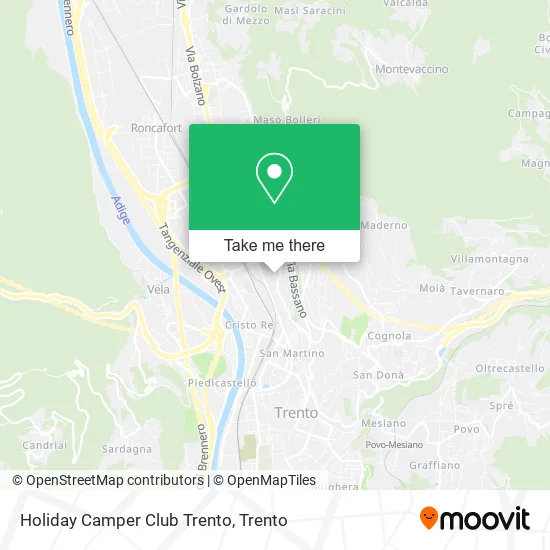 Holiday Camper Club Trento map