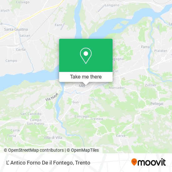 L' Antico Forno De il Fontego map
