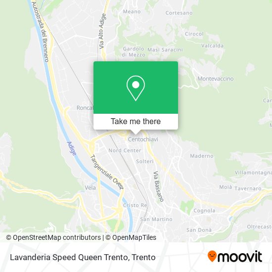 Lavanderia Speed Queen Trento map