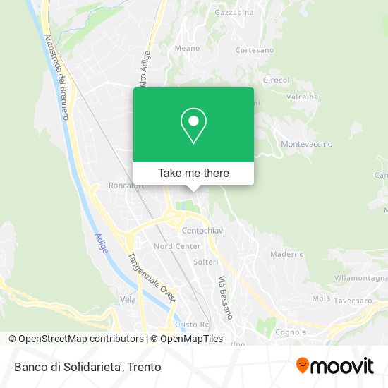 Banco di Solidarieta' map