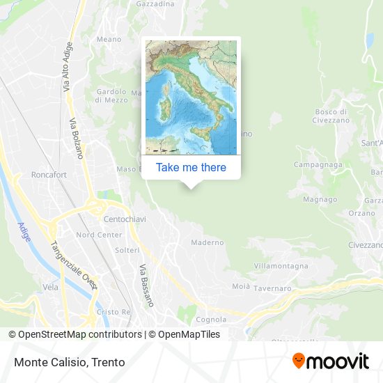 Monte Calisio map