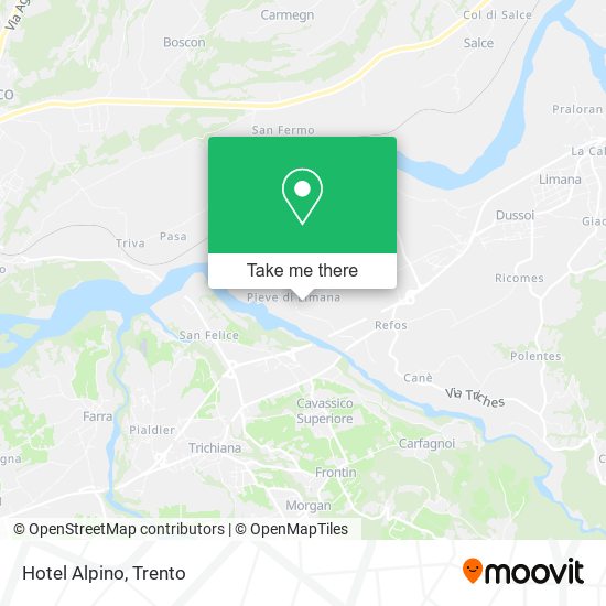 Hotel Alpino map