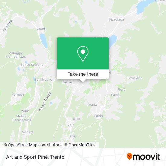 Art and Sport Pinè map