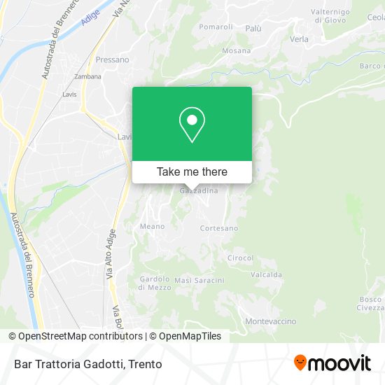 Bar Trattoria Gadotti map