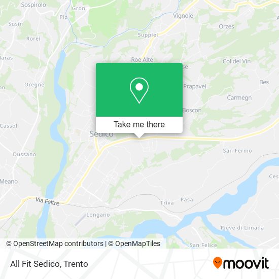 All Fit Sedico map