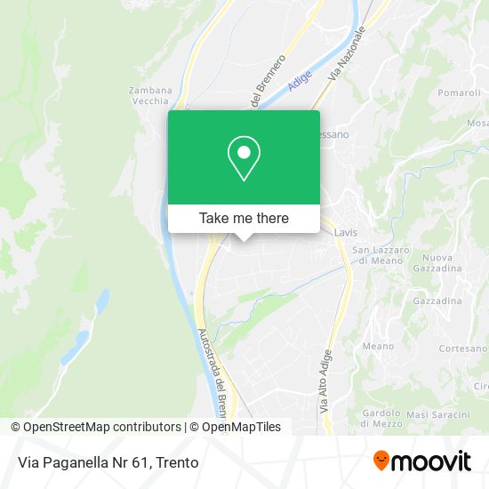 Via Paganella Nr 61 map