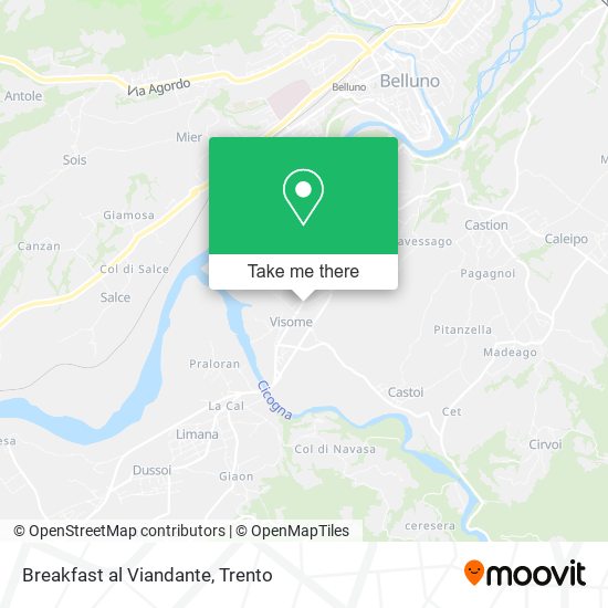 Breakfast al Viandante map